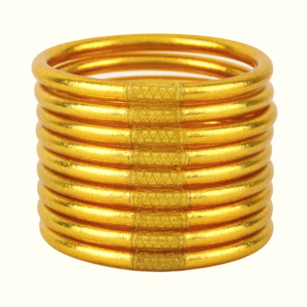 Gold All Weather Bangles (AWB) - Serenity Prayer | BuDhaGirl